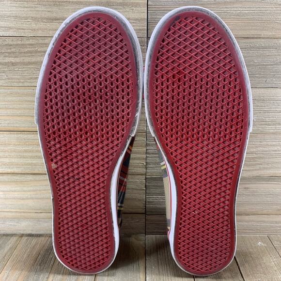 Vans Abby Slip On Loafer Flats Plaid Brown Boat Shoes Women’s Size 7 Sneakers - Picture 7 of 8